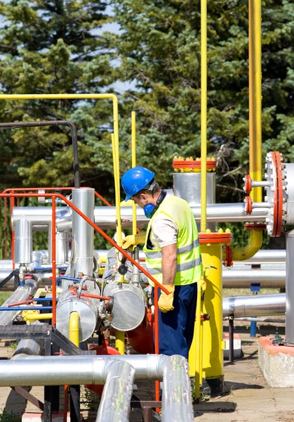 Trabalhador do petróleo — Fotografia de Stock