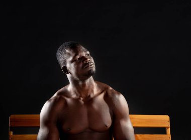 Portrait of a pensive African American young man.