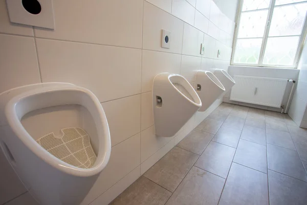 Close Urinal Public Toilet Hygiene Concept — Stockfoto