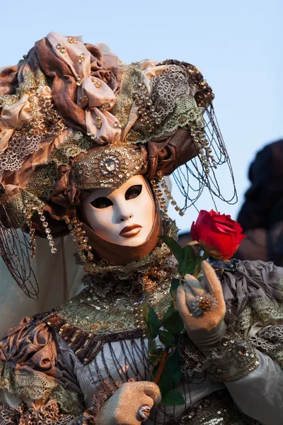 Maska na karneval, piazza san marco, Benátky, Itálie — Stock fotografie
