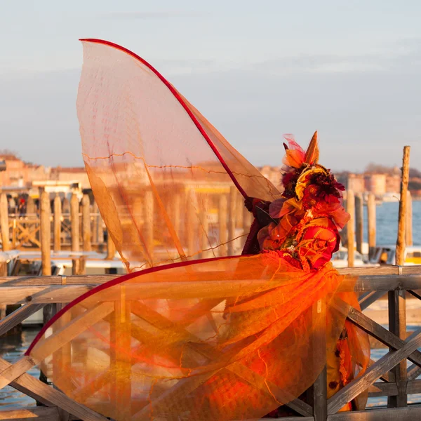 Mask på karneval, piazza san marco, Venedig, Italien — Stockfoto