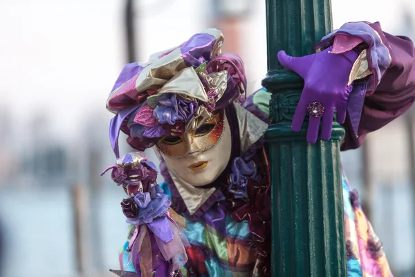 Mask på karneval, piazza san marco, Venedig, Italien — Stockfoto