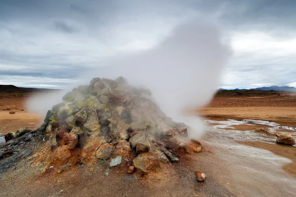 Hverarönd active volcanic area Royalty Free Stock Images