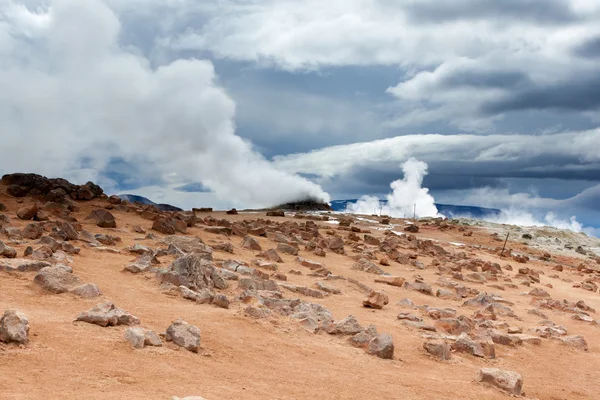 Hverarönd active volcanic area — Stock Photo, Image