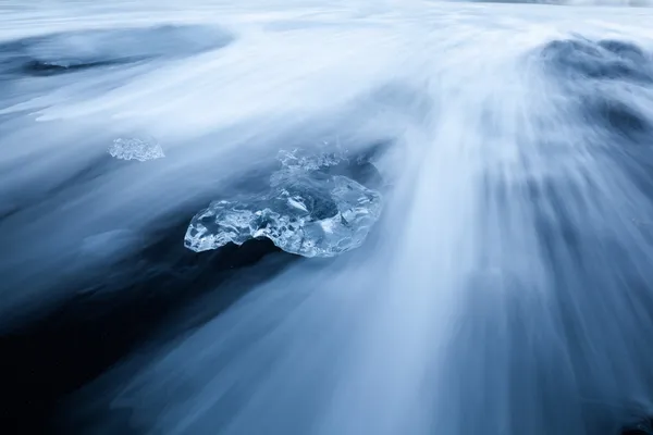 Primer plano del fragmento de hielo — Foto de Stock