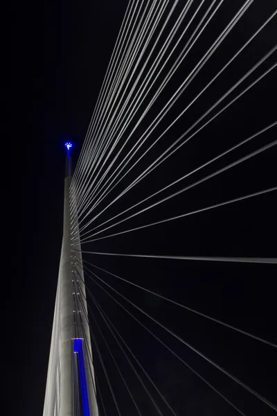 Ada Köprüsü İnşaatı gece 2 parçası — Stok fotoğraf