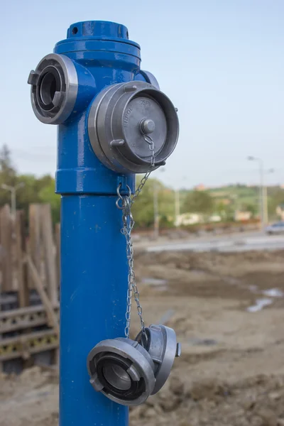 Novo fogo azul Hidrant — Fotografia de Stock