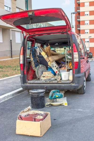 Hårt arbetande lastbil — Stockfoto