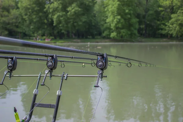 Tre canne da pesca — Foto Stock