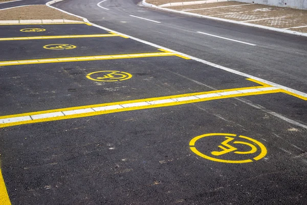 Wheelchair parking space — Stock Photo, Image