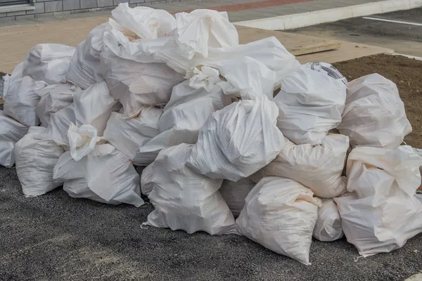 Construction waste in builders bags — Stock Photo, Image