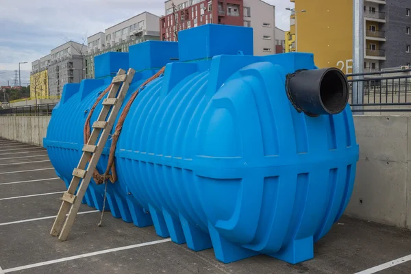 Módulo de polietileno para estações de tratamento de águas residuais — Fotografia de Stock