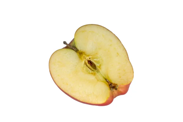 Närbild på hälften av ekologisk äpple — Stockfoto