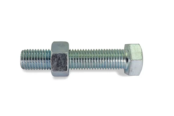 Stainless Steel Nut and Bolt — Stock Photo, Image