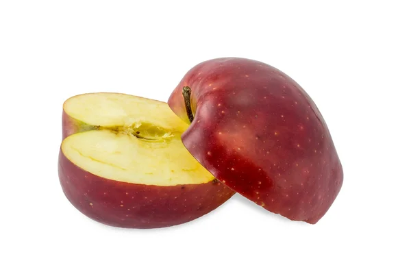 Zwei Apfelhälften machen Liebe — Stockfoto