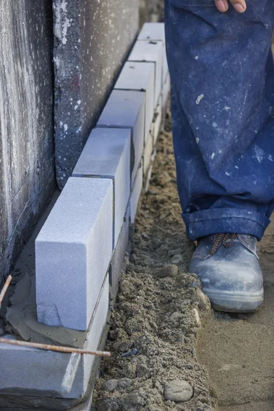 Builder worker installing insulation layer 2 — Stock Photo, Image