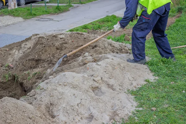 Backfill, utolsó munkát kézzel 3 — Stock Fotó