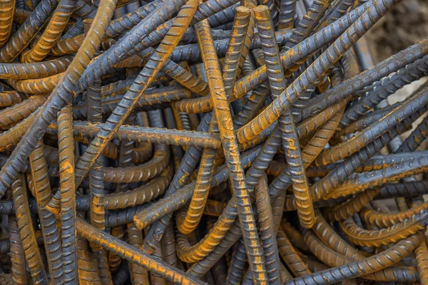 Montão de haste de aço para trabalhos de construção — Fotografia de Stock