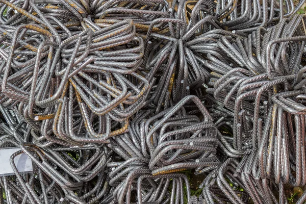 Distanzstück für Bewehrung in einem Betonpfosten Hintergrund 2 — Stockfoto