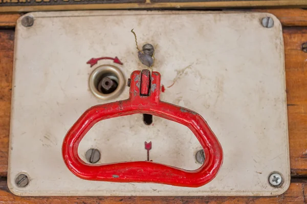 Vintage emergency brake in train — Stock Photo, Image