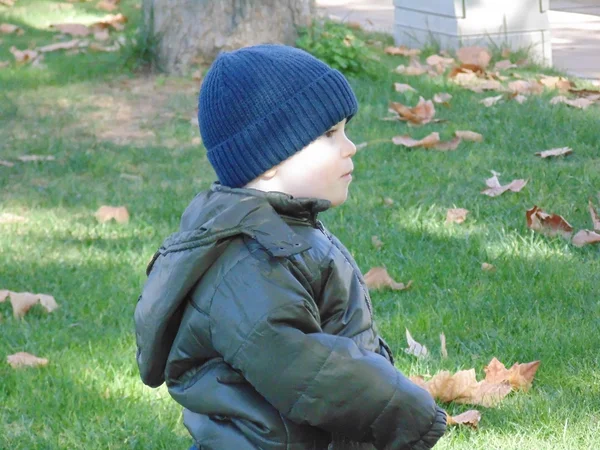 Niño en el parque de otoño N 2 . —  Fotos de Stock