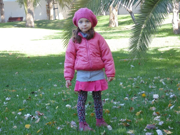 Klein meisje in de herfst park n 25. — Stockfoto