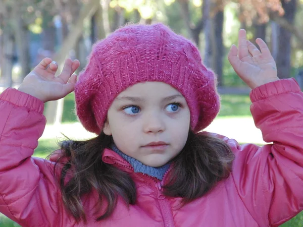 Petite fille dans le parc d'automne N 3 . — Photo