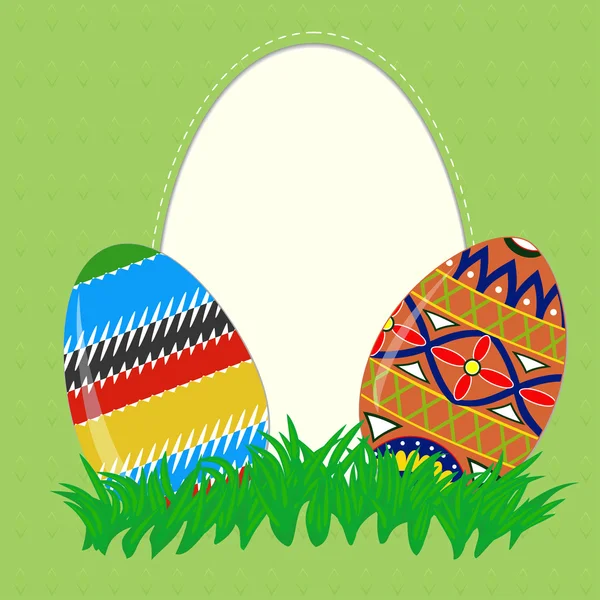 Easter painted eggs — Stock Vector