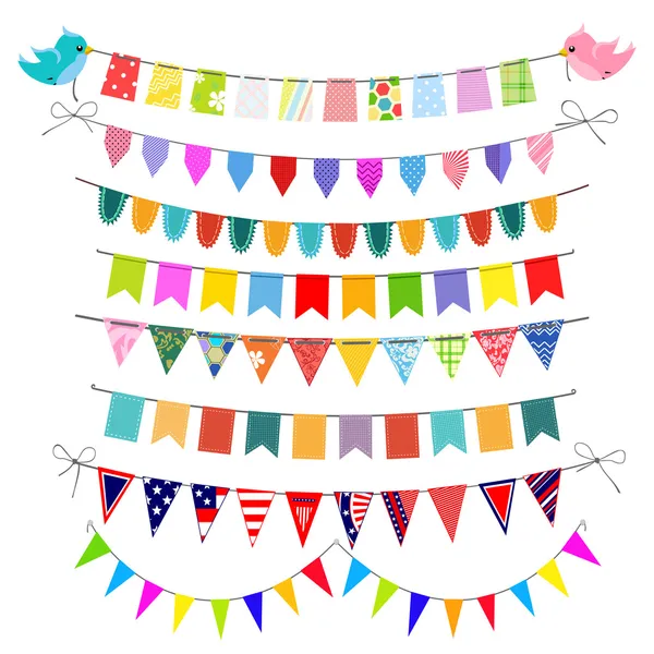 Bunting set — Stock Vector