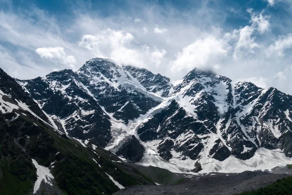 Grote Kaukasus Bereik Gletsjer Zeven Donguz Orun Elbrus Zomer Landschap — Stockfoto