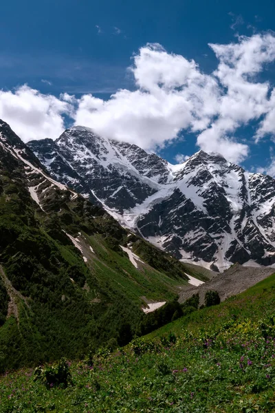 Maior Alcance Cáucaso Glaciar Sete Monte Donguz Orun Região Elbrus — Fotografia de Stock