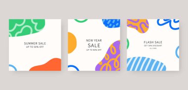 Sosyal medya şablonu. Düzenlenebilir moda sosyal medya ileti şablonu. Model izole edildi. Şablon tasarımı. Vektör illüstrasyonu.