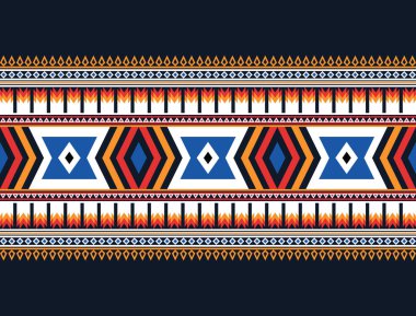 Geometrik etnik oryantal model arka planı. Doku, ambalaj, giysi, batik, kumaş, duvar kağıdı ve arkaplan tasarımı. Kalıp nakış tasarımı.