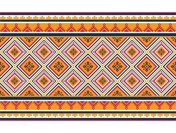 Latar Belakang Pola Etnis Oriental Geometris Desain Untuk Tekstur Pembungkus - Stok Vektor