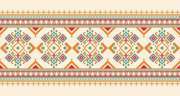 Geometryczne Pochodzenie Etniczne Orientalne Projekt Tekstury Owijania Odzieży Batik Tkaniny — Wektor stockowy