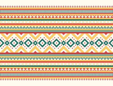 Geometrik etnik oryantal model arka planı. Doku, ambalaj, giysi, batik, kumaş, duvar kağıdı ve arkaplan tasarımı. Kalıp nakış tasarımı.