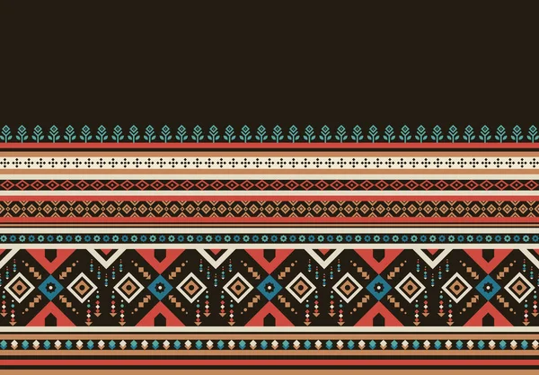 Геометричний Етнічний Східний Візерунок Дизайн Текстури Обгортання Одягу Батику Тканини — стоковий вектор