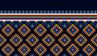 Geometrik etnik oryantal model arka planı. Doku, ambalaj, giysi, batik, kumaş, duvar kağıdı ve arkaplan tasarımı. Kalıp nakış tasarımı.