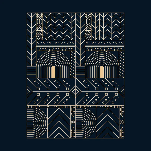 Modern geometrik sanat deco. Vektör soyut geometrik arkaplan. Vektör illüstrasyonu.