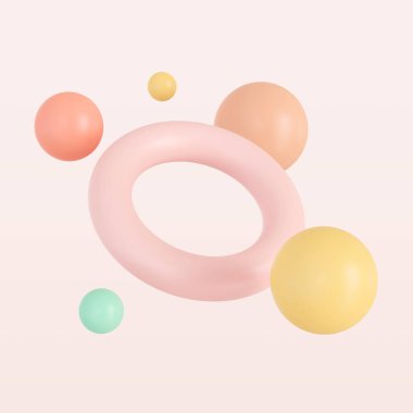 3 boyutlu Geometrik şekiller arka plan. Geometrik şekilli minimum arkaplan. 3d oluşturma.