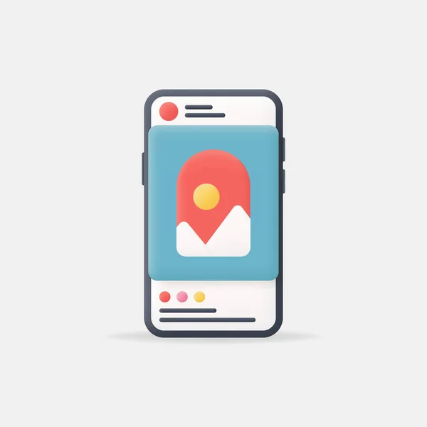 Smartphone Social Media Post Vector Illustration — Stockový vektor