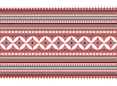 Geometrik etnik oryantal model arka planı. Doku, ambalaj, giysi, batik, kumaş, duvar kağıdı ve arkaplan tasarımı. Kalıp nakış tasarımı.