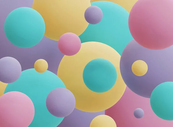 Background Colorful Spheres Rendering — Stock Photo, Image
