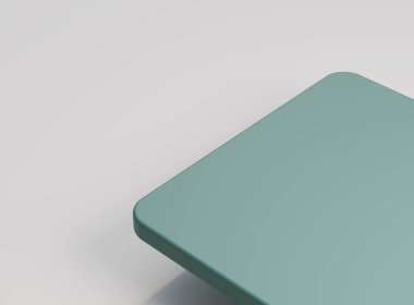 Minimum arkaplanda boş silindir podyumu. Geometrik formlarla soyut asgari sahne. Ürün sunumu için tasarım. 3B görüntüleme.