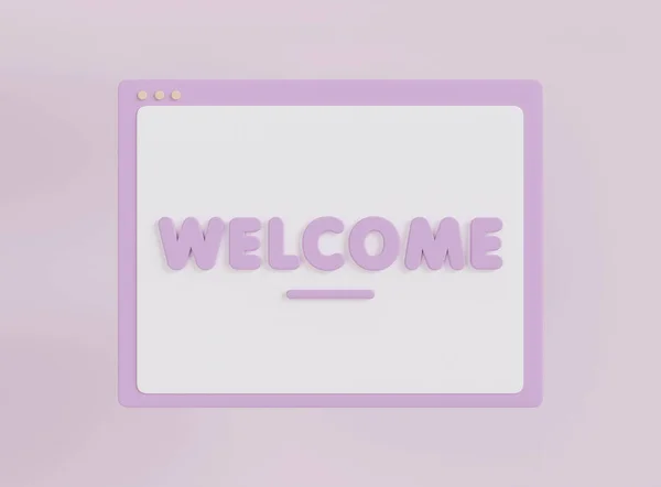 Welcome Text Rendering — Stock Photo, Image