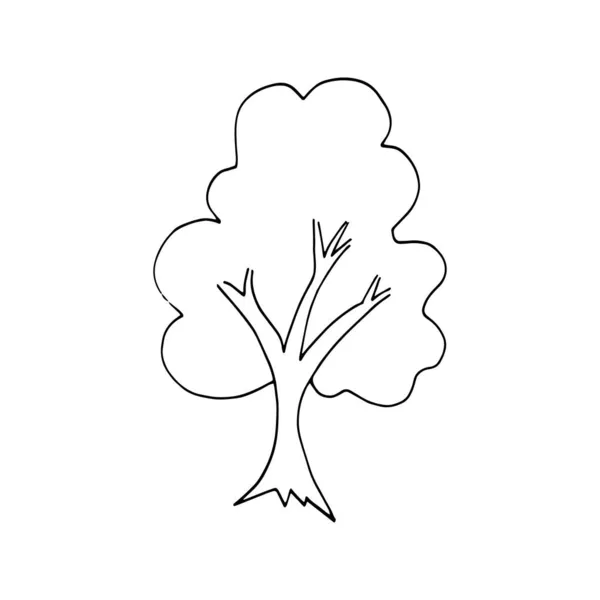 tree icon. hand drawn doodle. , scandinavian nordic minimalism monochrome forest