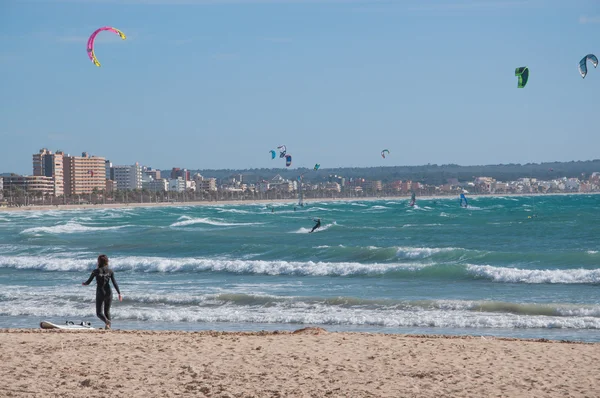 Surfing zimowy — Zdjęcie stockowe