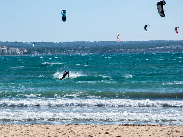 Surf de inverno — Fotografia de Stock