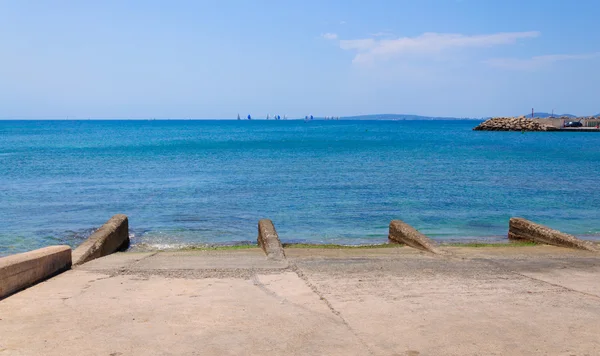 Launch and sailboats — Stock Photo, Image