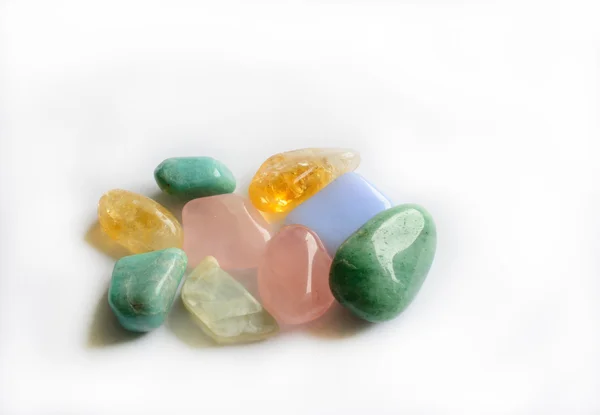 Colorful semi-precious gemstones — Stock Photo, Image